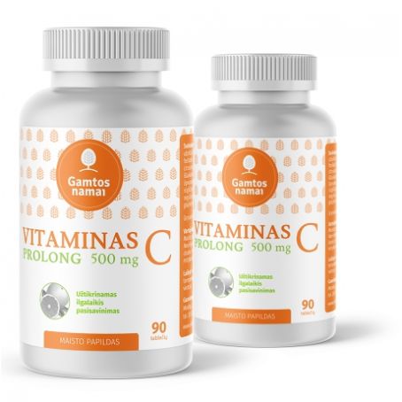 Vitaminai IMUNITETUI Gamtos namai Vitaminas C Prolong
