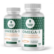 Vitaminai IMUNITETUI Gamtos namai Omega3 Plius Resveratrolis, Kofermentas Q10